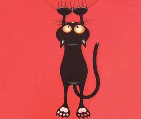 Тканина HAPPY ANIMALS : CAT RED